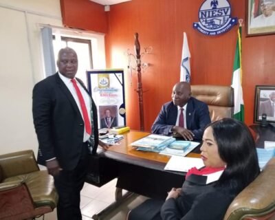 NIESV Abuja Branch Executive Committee Visit To NIESV Preisident